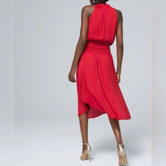 NWT WHBM Beautiful Red Lightweight Silky Dress Size X Small - Picture 2 of 7